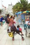 Street entertainers and family